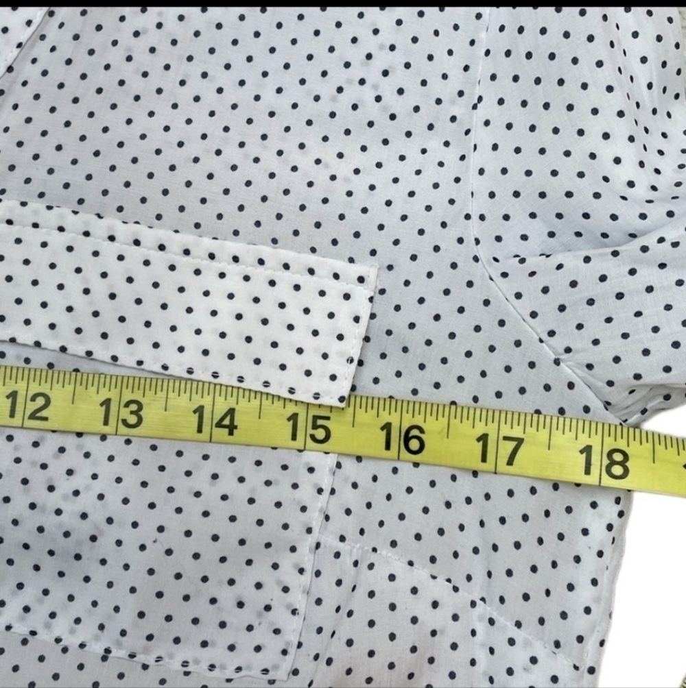 NY&Co Soho W&B PolkaDot Long Sleeve Button Down Blouse - Picture 6 of 9